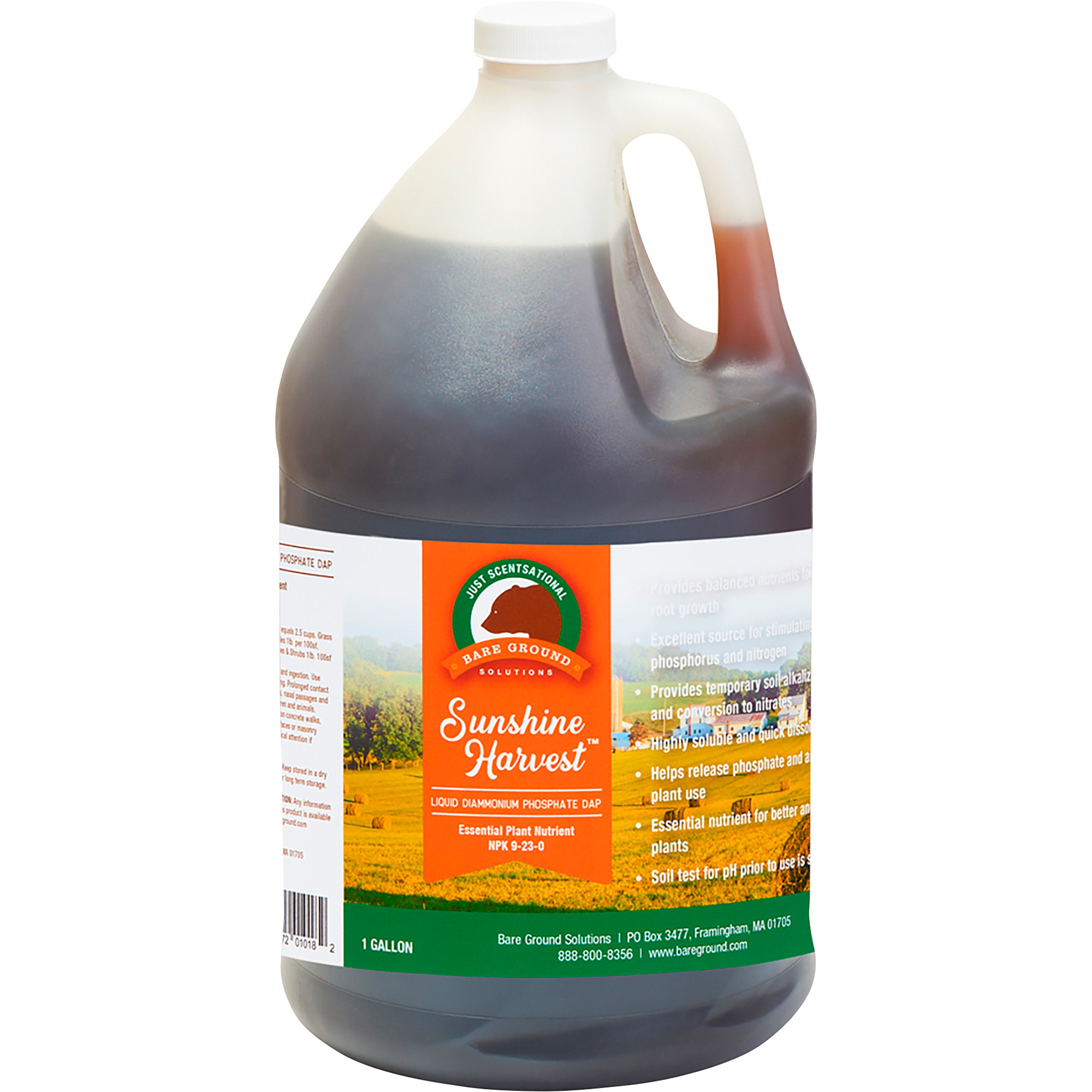 Bare Ground Just Scentsational Sunshine Harvest Liquid Diammonium Phosphate (DAP) Fertilizer, 1-Gallon Jug, Model# LDAP-1G